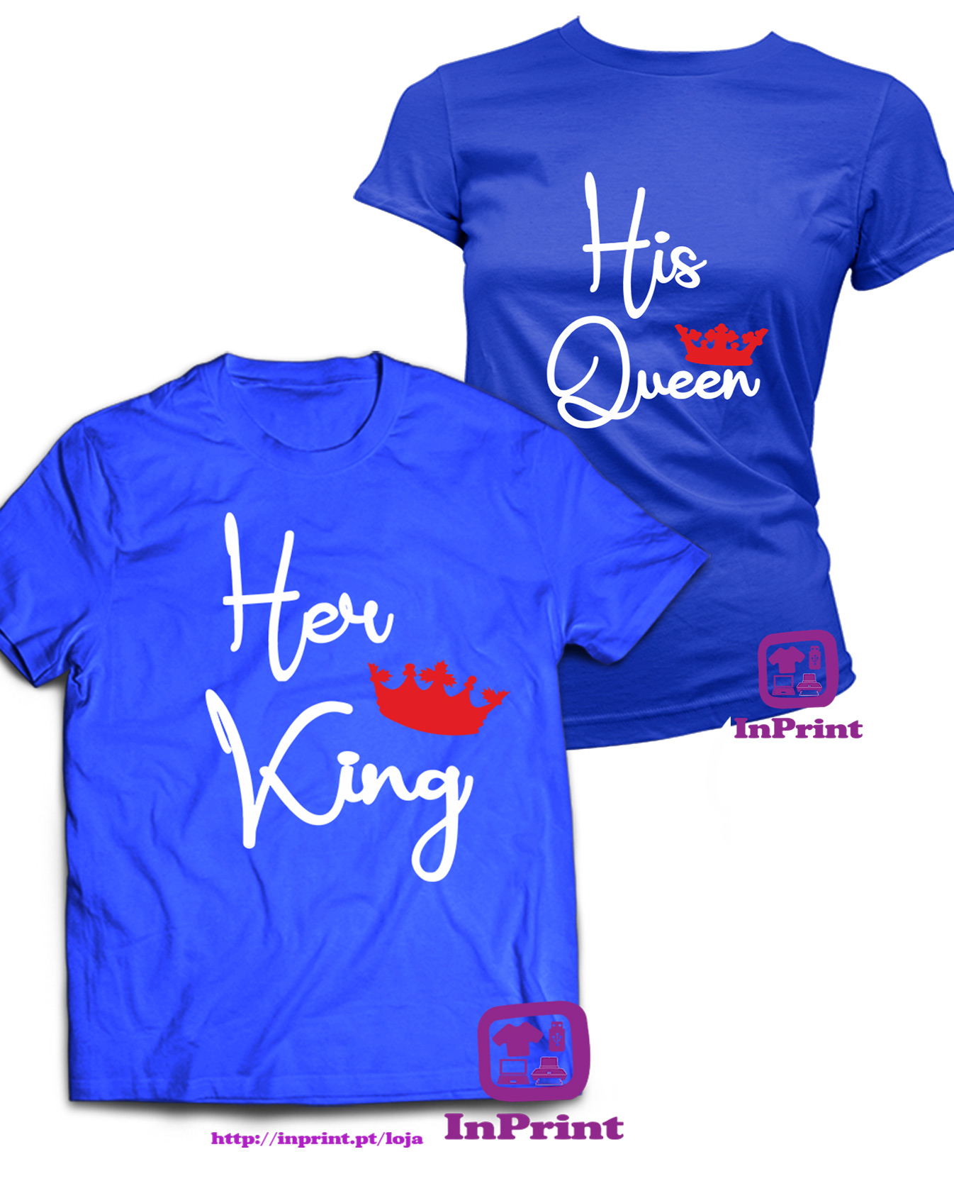 T-shirts “King Queen” par